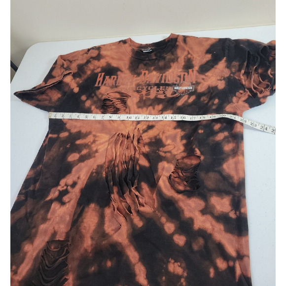 Harley Davidson Tie Dye San Diego Grunge Biker Motorcycle T-shirt Men's Sz XL - Picture 4 of 9